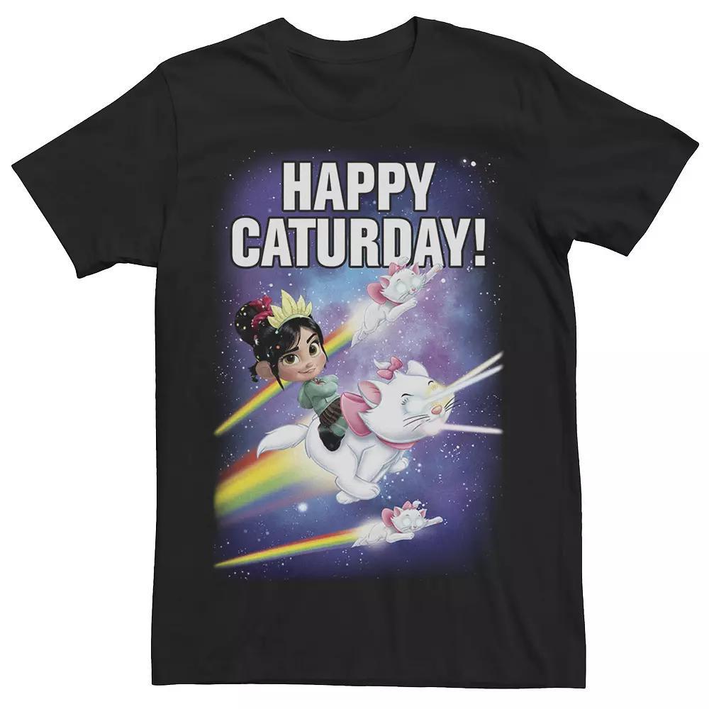Disney's Wreck It Ralph 2 Men's Happy Caturday T- Shirt Tee, Size: Large, Black Product Image