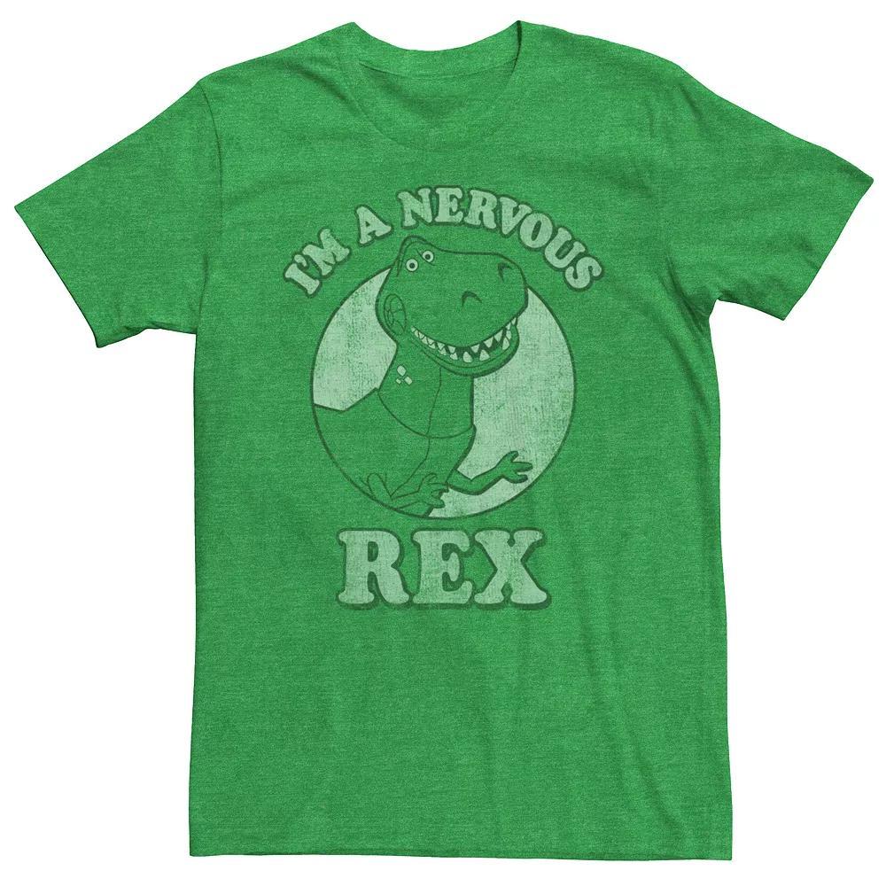 Disney / Pixar's Toy Story Rex Men's Nervous Tee, Size: XL, Kelly Grey Product Image
