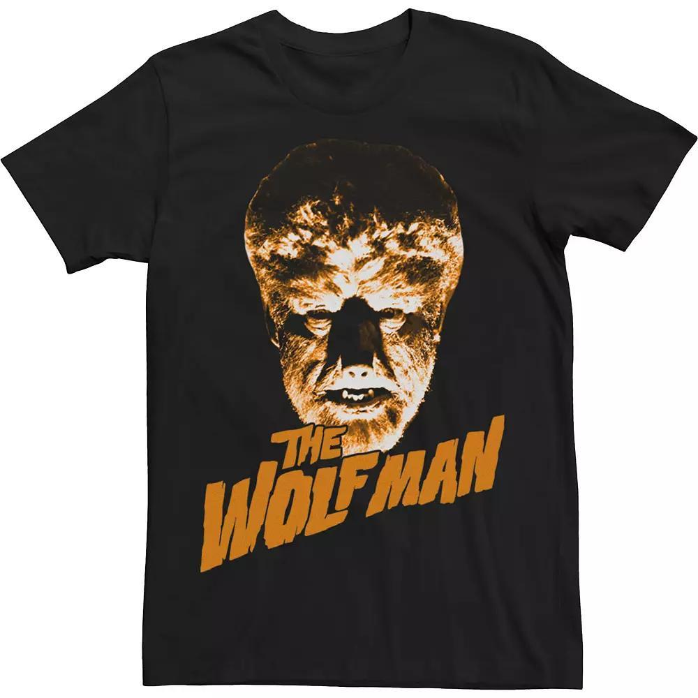 Big & Tall Universal Monsters Wolfman Logo Poster Tee, Men's, Size: 5XL, Black Product Image