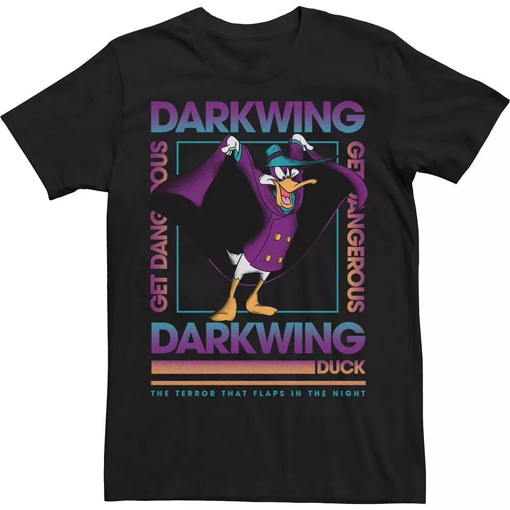 Disney's Darkwing Duck Men's Get Dangerous Square Tee, Size: XL, Black Product Image