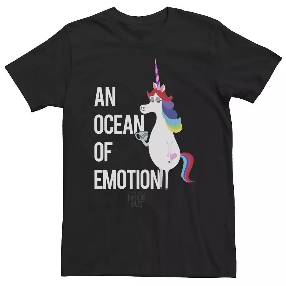 Big & Tall Disney / Pixar Inside Out Unicorn Ocean Tee, Men's, Size: Large Tall, Black Product Image