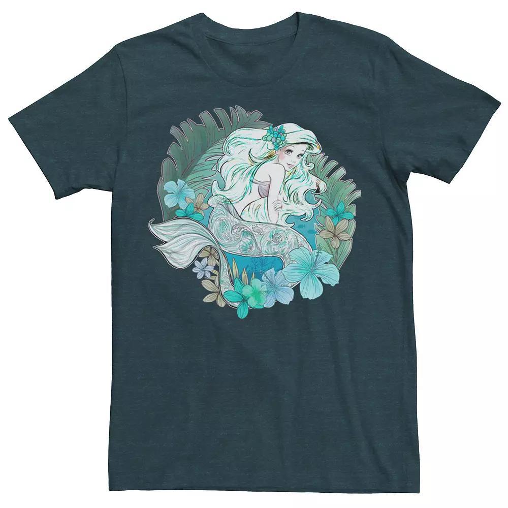 Disney's The Little Mermaid Ariel Men's Tonal Tee, Size: XXL, Navy Grey Product Image