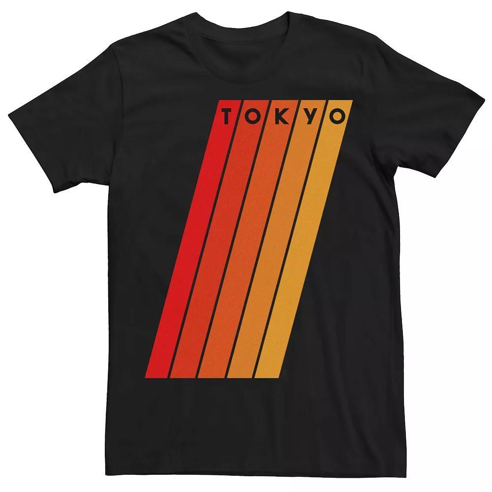 Men's Tokyo Diagonal Lines Tee, Size: 3XL, Black Product Image