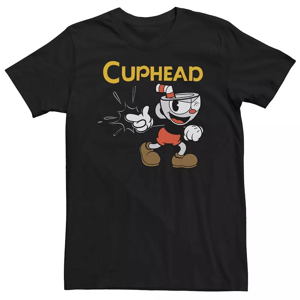 Big & Tall Cuphead Distressed Logo Tee, Men's, Size: 5XL, Black Product Image