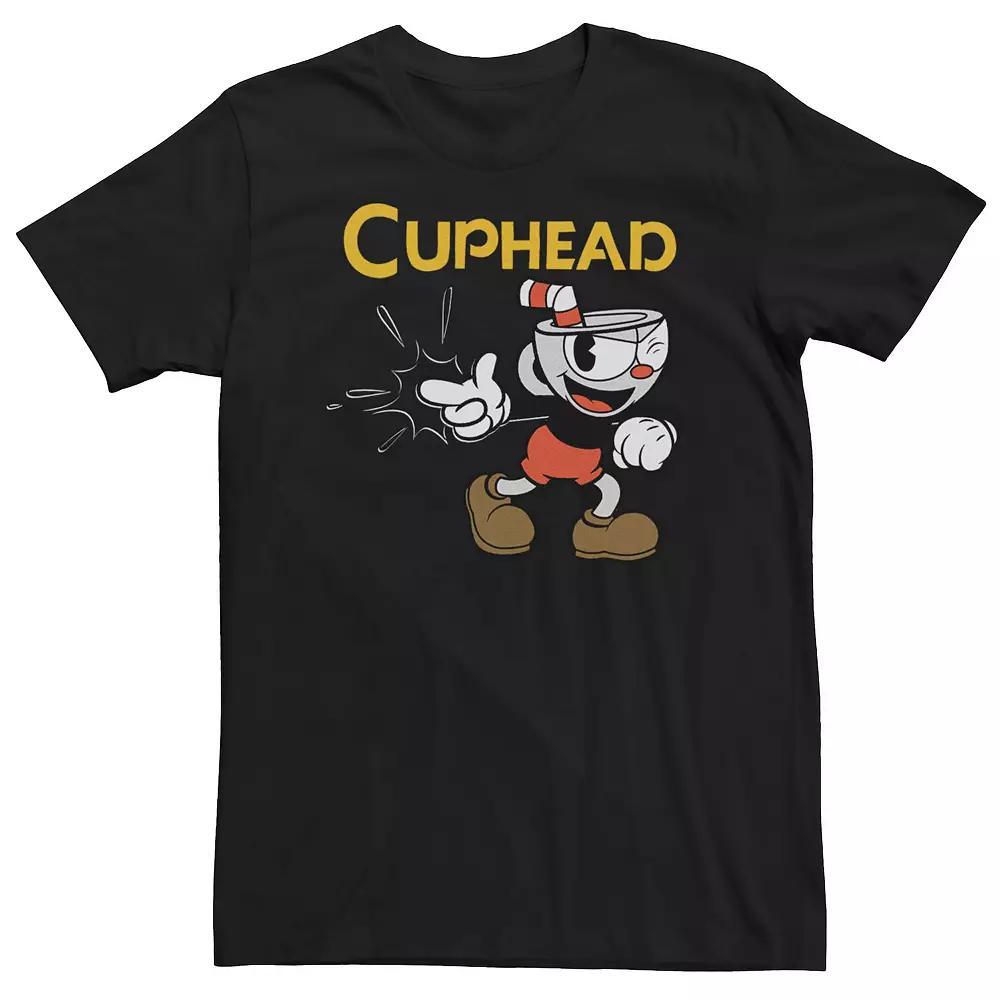 Big & Tall Cuphead Distressed Logo Tee, Men's, Size: 5XL, Black Product Image