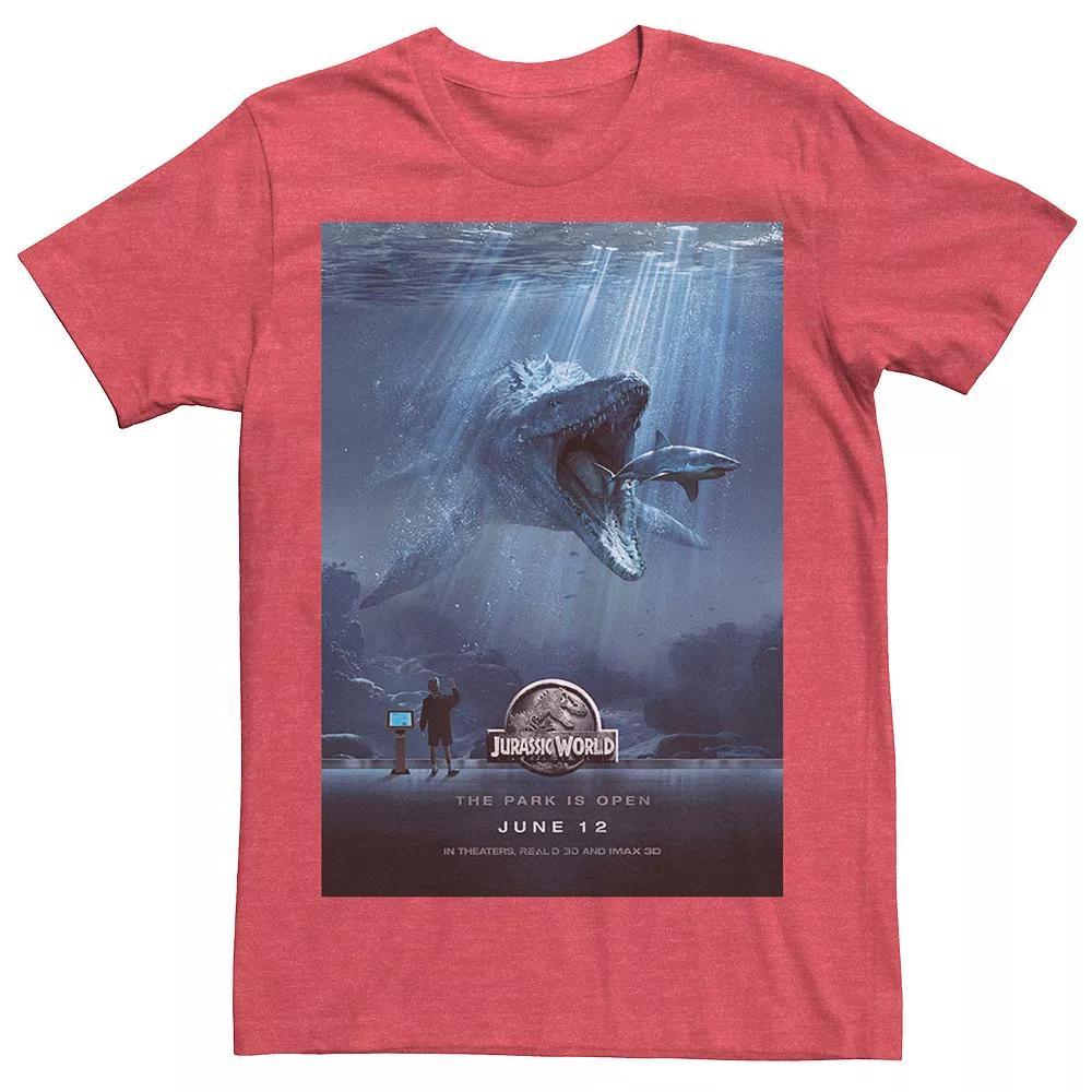 Men's Jurassic Park Keep Calm & Don't Move Graphic Tee, Size: XL, Navy Grey Product Image