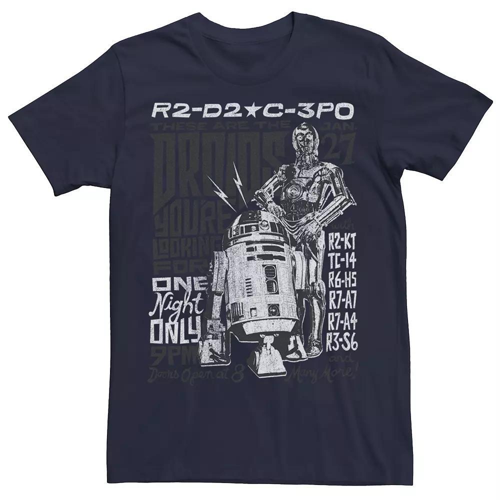 Men's Star Wars R2-D2 And C-3PO The Droids You're Looking For Show Tee, Size: XXL, Red Grey Product Image