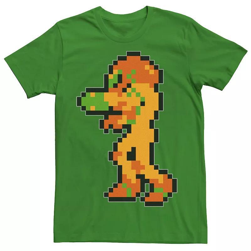 Men's Nintendo Samus Suit Colorful Pixelated Tee, Size: 3XL, Grey Product Image