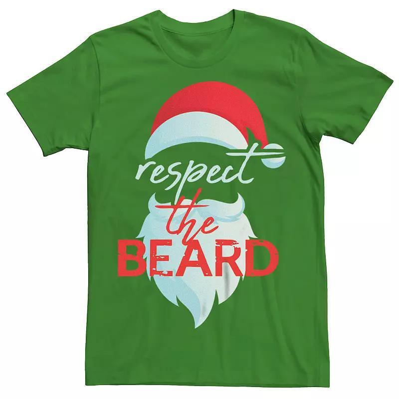 Mens Christmas Santa Respect The Beard Graphic Tee Product Image