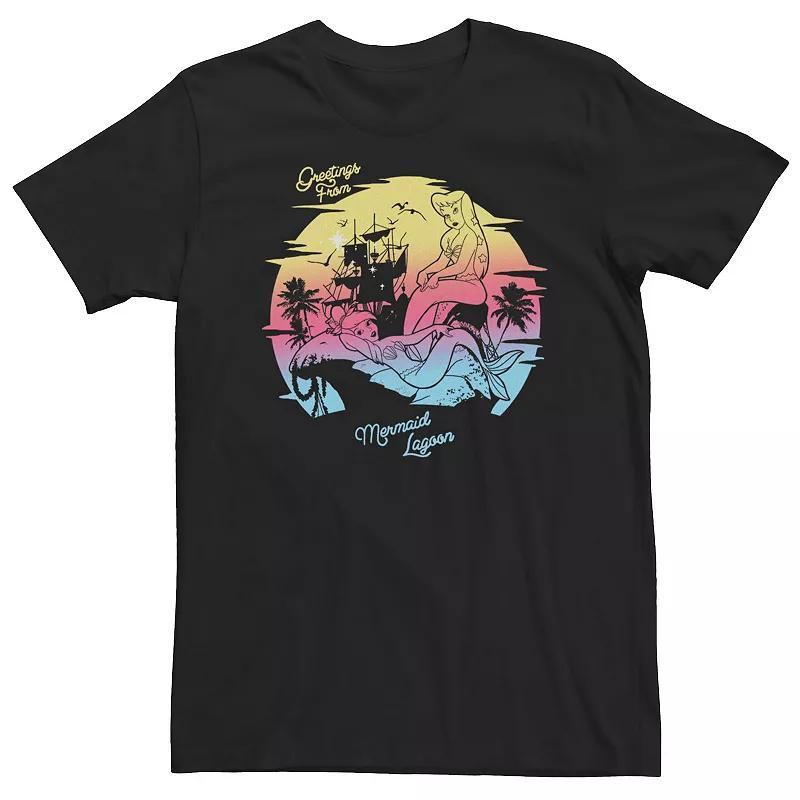 Big & Tall Disney Peter Pan Mermaid Lagoon Gradient Tee, Men's, Size: 3XL Tall, Black Product Image