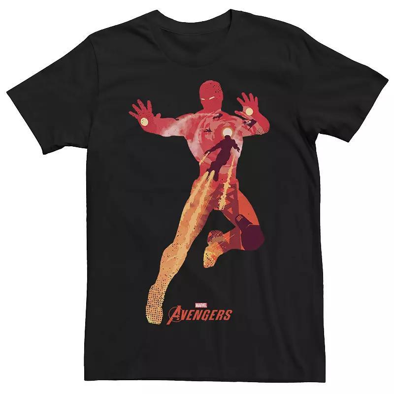 Men's Marvel Avengers Iron Man Scene Silhouette Fill Tee, Size: Medium, Black Product Image