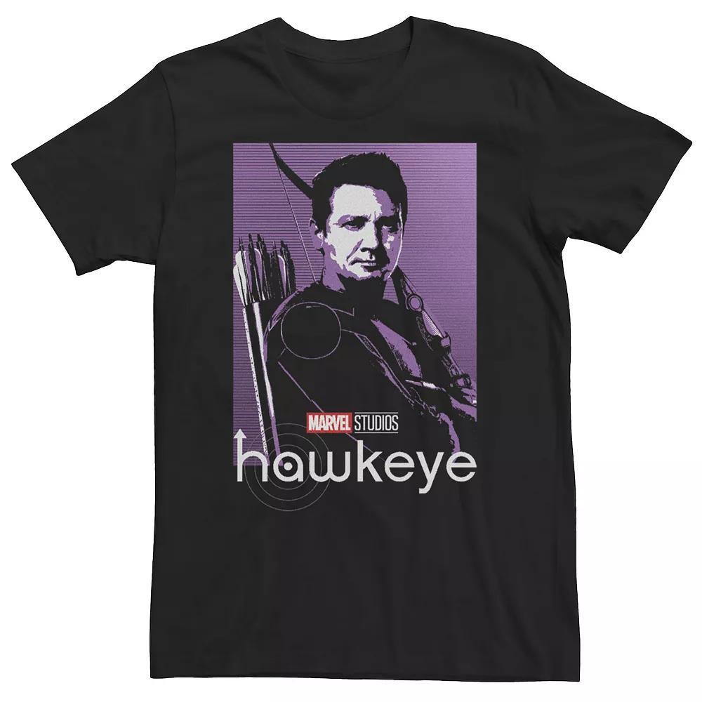 Big & Tall Marvel Hawkeye Purple Hue Tonal Poster Tee, Men's, Size: 3XL Tall, Black Product Image
