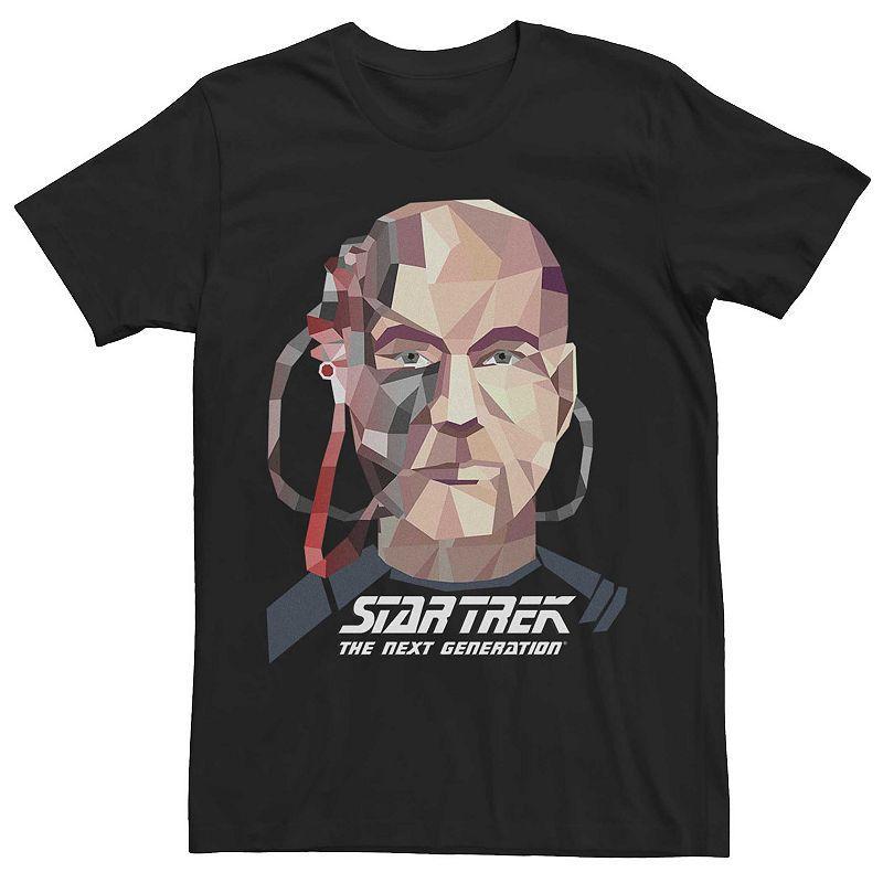 Mens StarTrek Picard Poly Portrait Logo Tee Product Image