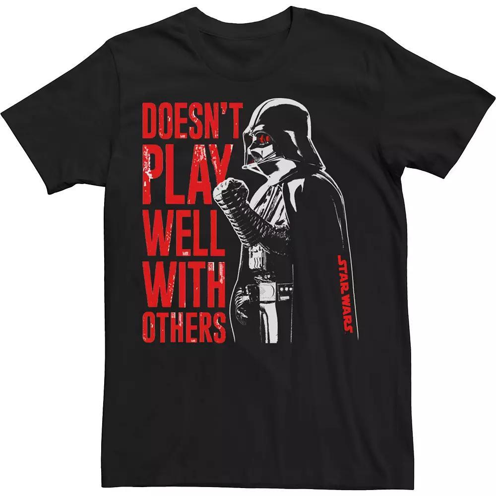 Big & Tall Star Wars Vader Doesnt Play Well Tee, Men's, Size: Large Tall, Black Product Image