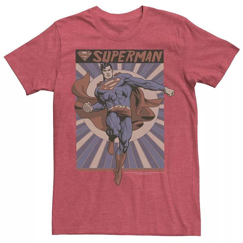 Men's DC Comics Superman Posed Pop Art Poster Graphic Tee, Size: Small, Athletic Grey Product Image