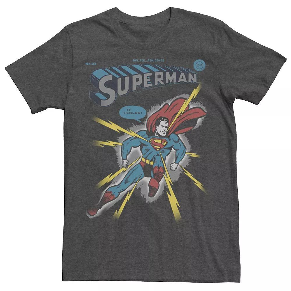 Men's DC Comics Superman Electrified Tee, Size: XL, Grey Heather Product Image