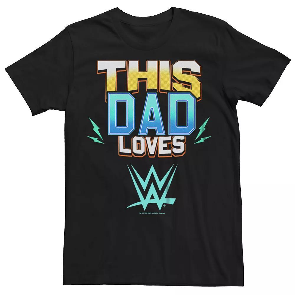 Big & Tall This Dad Loves WWE Graphic Tee, Men's, Size: XXL Tall, Black Product Image