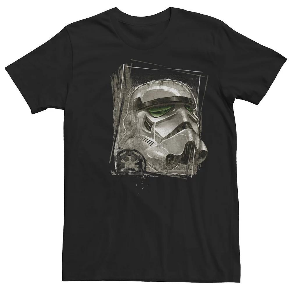 Men's Star Wars Stormtrooper Grungy Helmet Tee, Size: Large, Blue Product Image