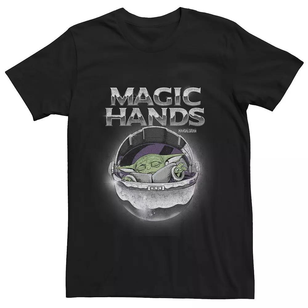 Mens Star Wars The Mandalorioan Magic Hands Grogu Chorme Tee Product Image