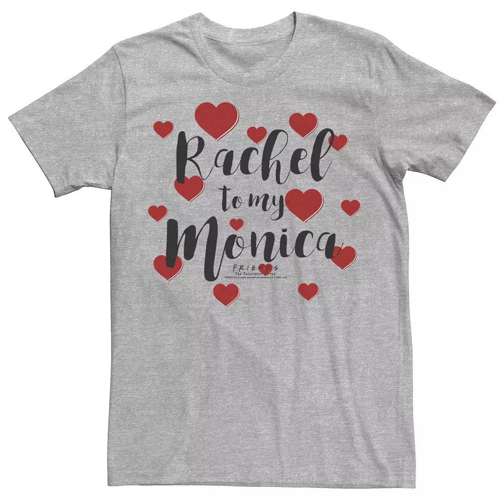 Men's Friends You're The Chandler To My Monica Hearts Tee, Size: Large, Athletic Grey Product Image