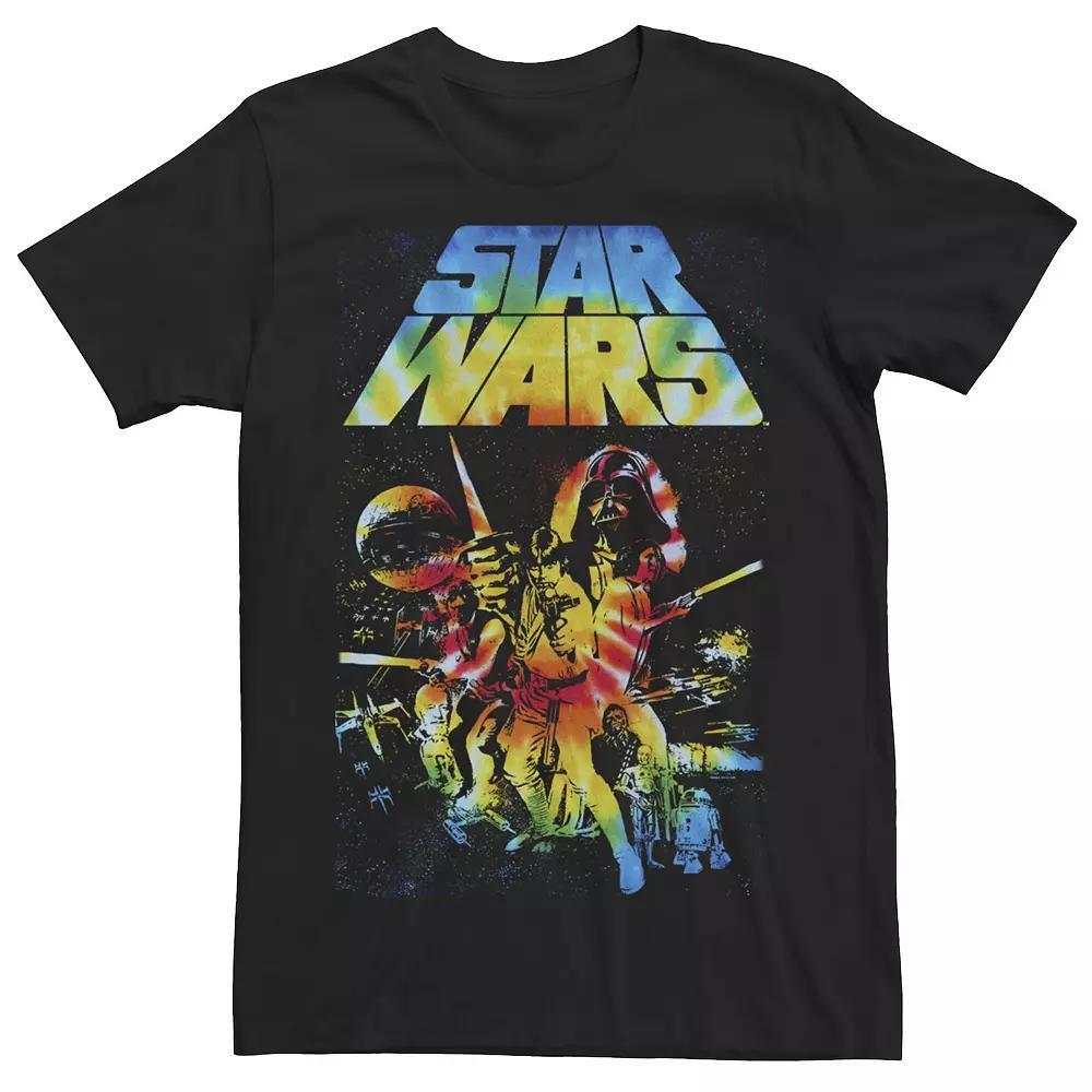 Men's Star Wars Tie-Dye Space Cowboy Tee, Size: XXL, Black Product Image