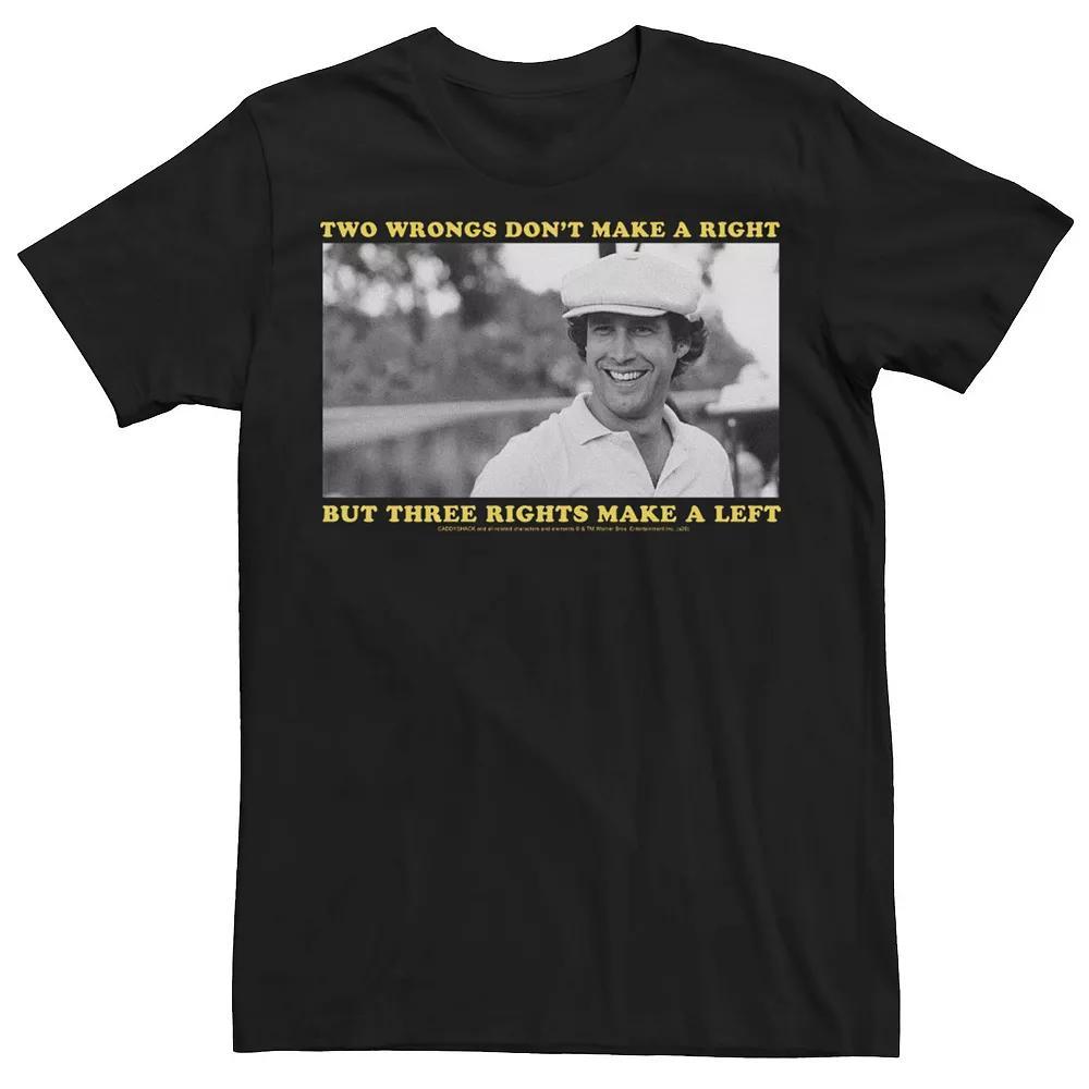 Men's Caddyshack Two Wrongs Movie Quote Memes Tee, Size: Medium, Black Product Image
