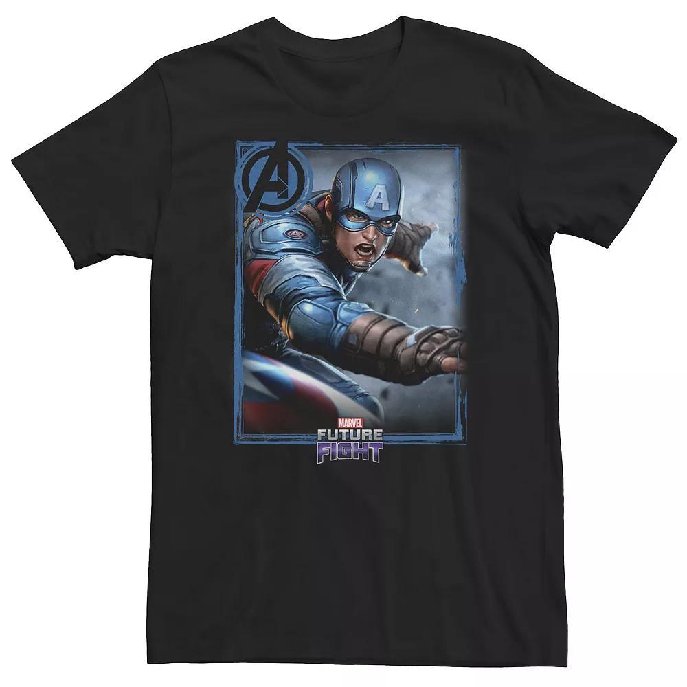 Big & Tall Marvel Future Fight Captain America Portrait Tee, Mens Product Image
