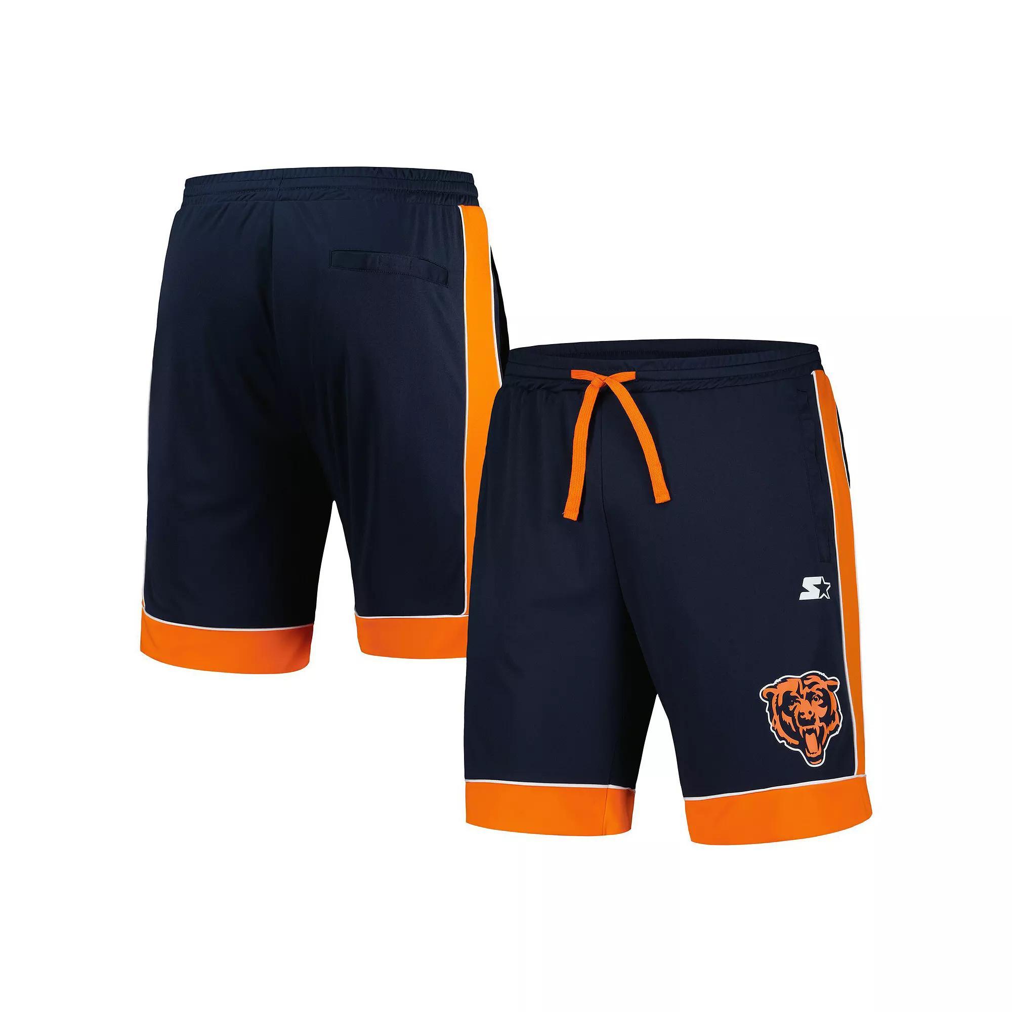 Mens Starter /Orange Chicago Bears Fan Favorite Fashion Shorts Blue Product Image