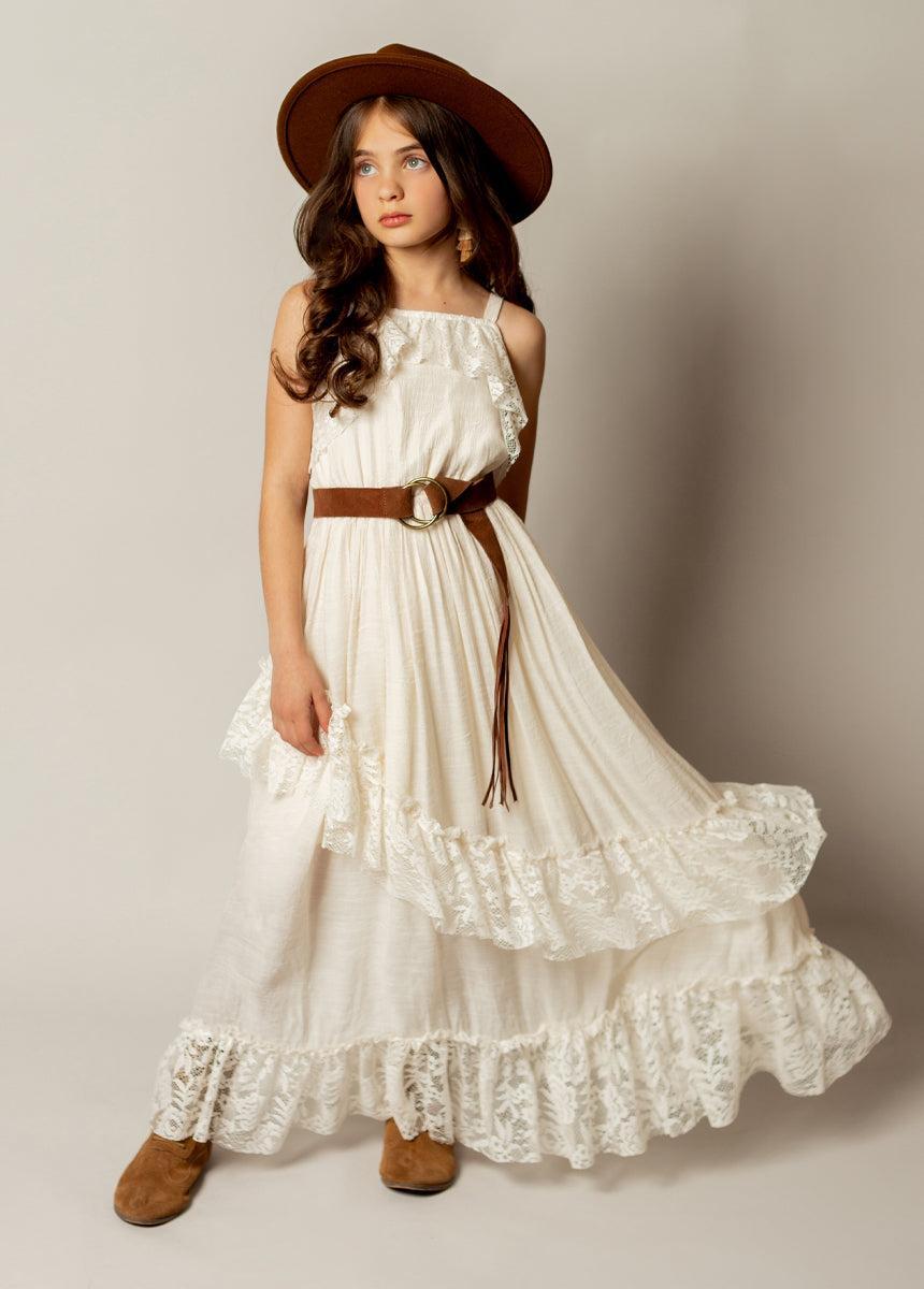 Siti Dress in Cream Girls Product Image