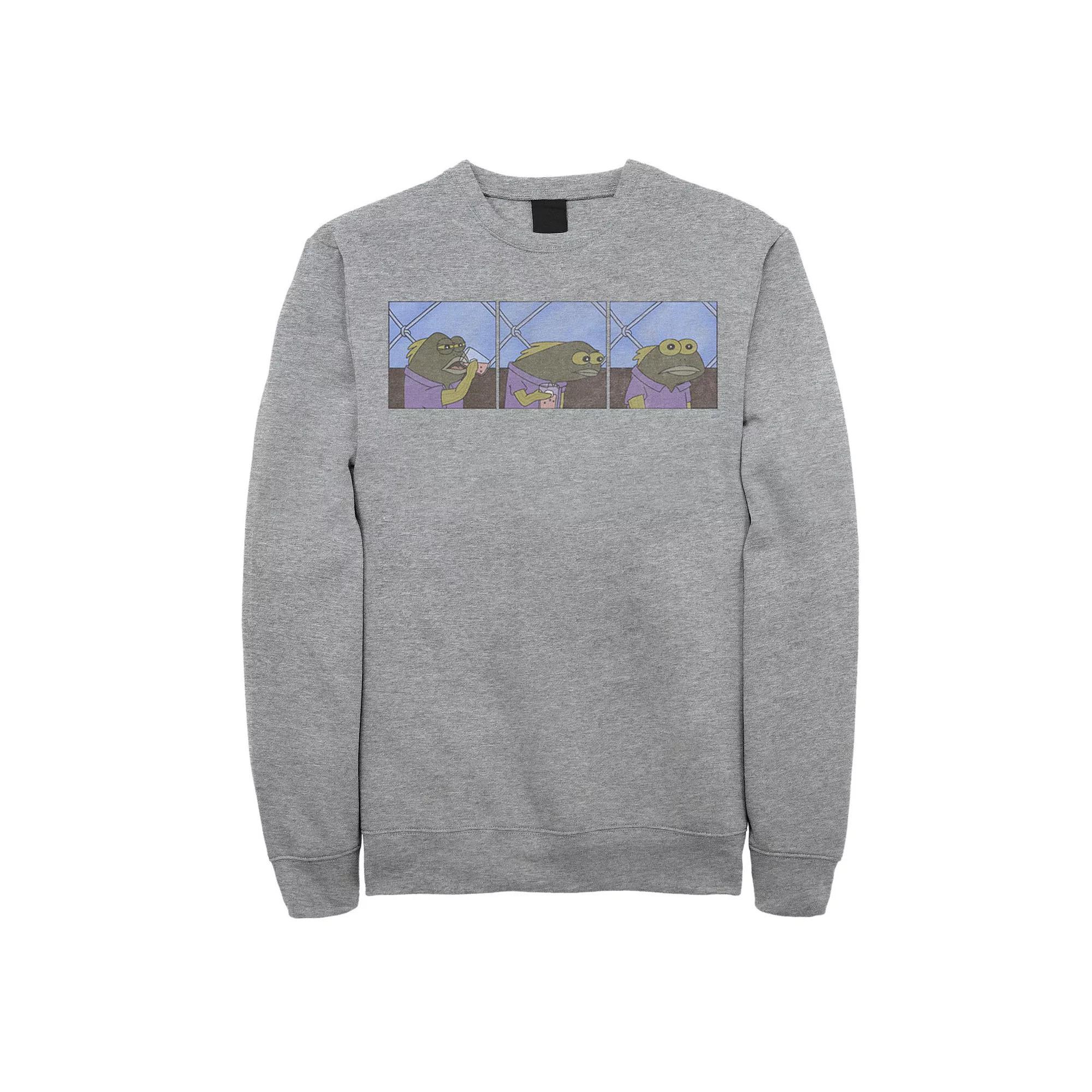 Mens Marvel City Skyline Logo Sweatshirt Athletic Grey Product Image