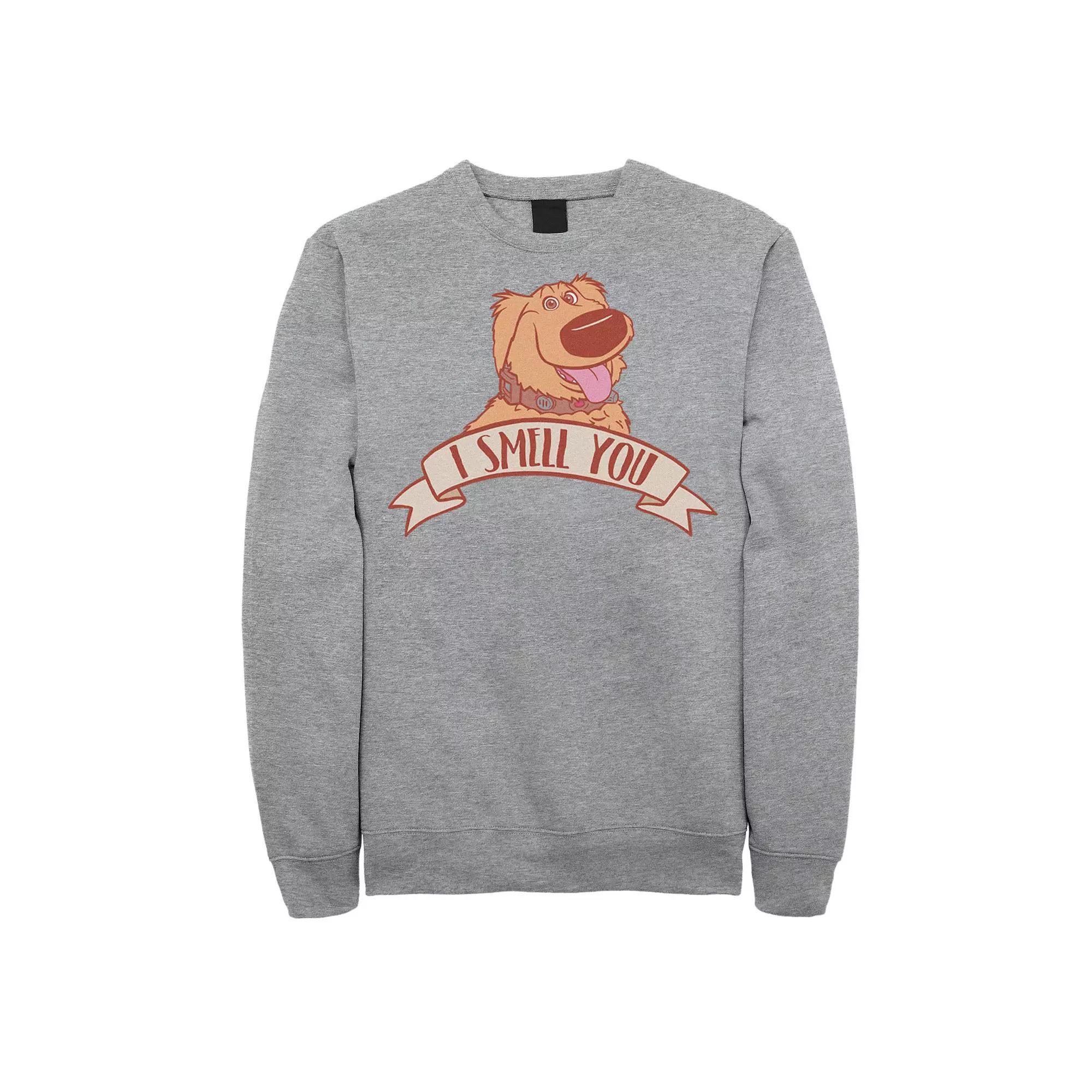 Disney / Pixar's Up Dug Men's I Smell You Portrait Sweatshirt, Size: Medium, Athletic Grey Product Image