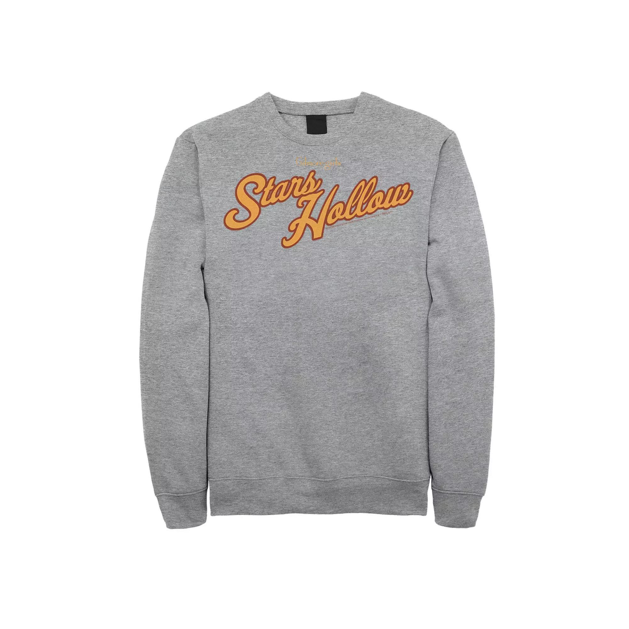 Men's Gilmore Girls Stars Hollow Logo Sweatshirt, Size: Small, Athletic Grey Product Image
