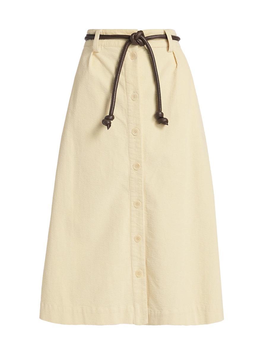 Womens Carine Corduroy Midi-Skirt Product Image