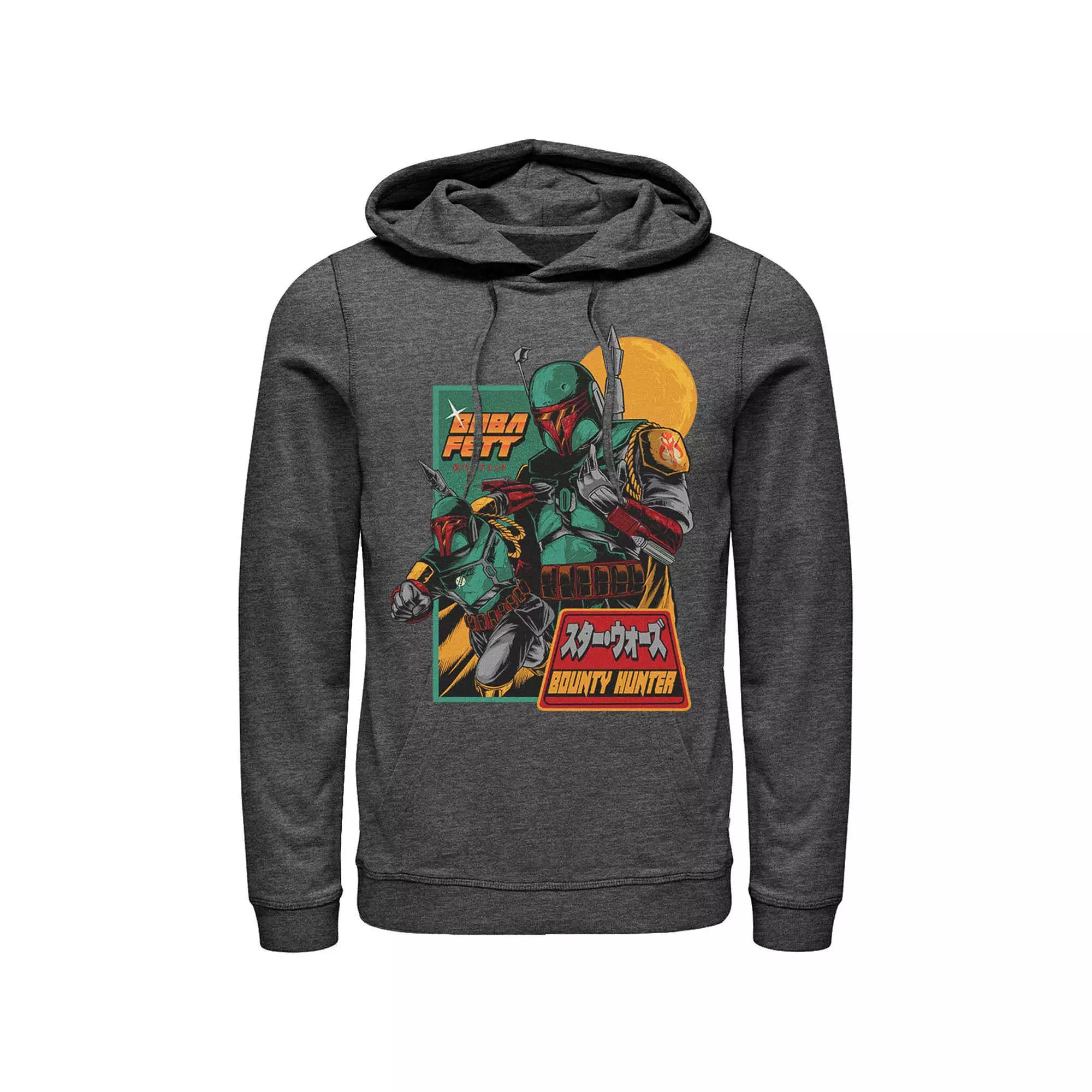 Men's Star Wars Mandalorian Soldier Kanji Hoodie, Size: XL, Athletic Grey Product Image