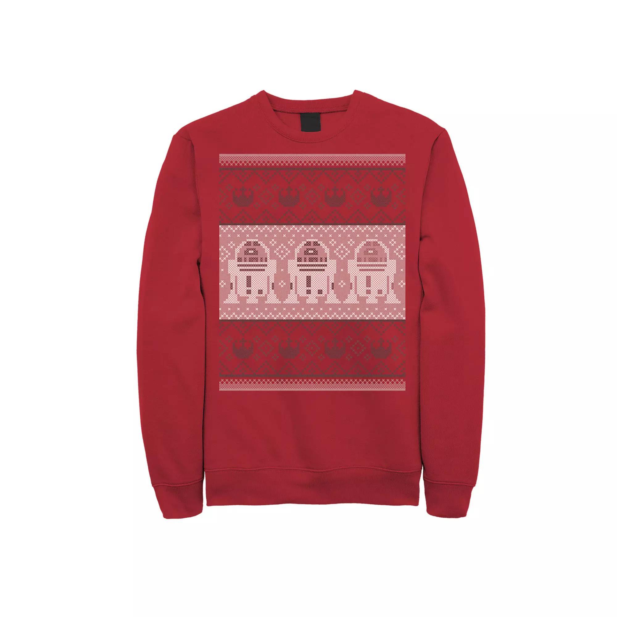 Men's Star Wars R2-D2 Ugly Christmas Sweater Rebel Fleece Pullover, Size: XXL, Red Product Image