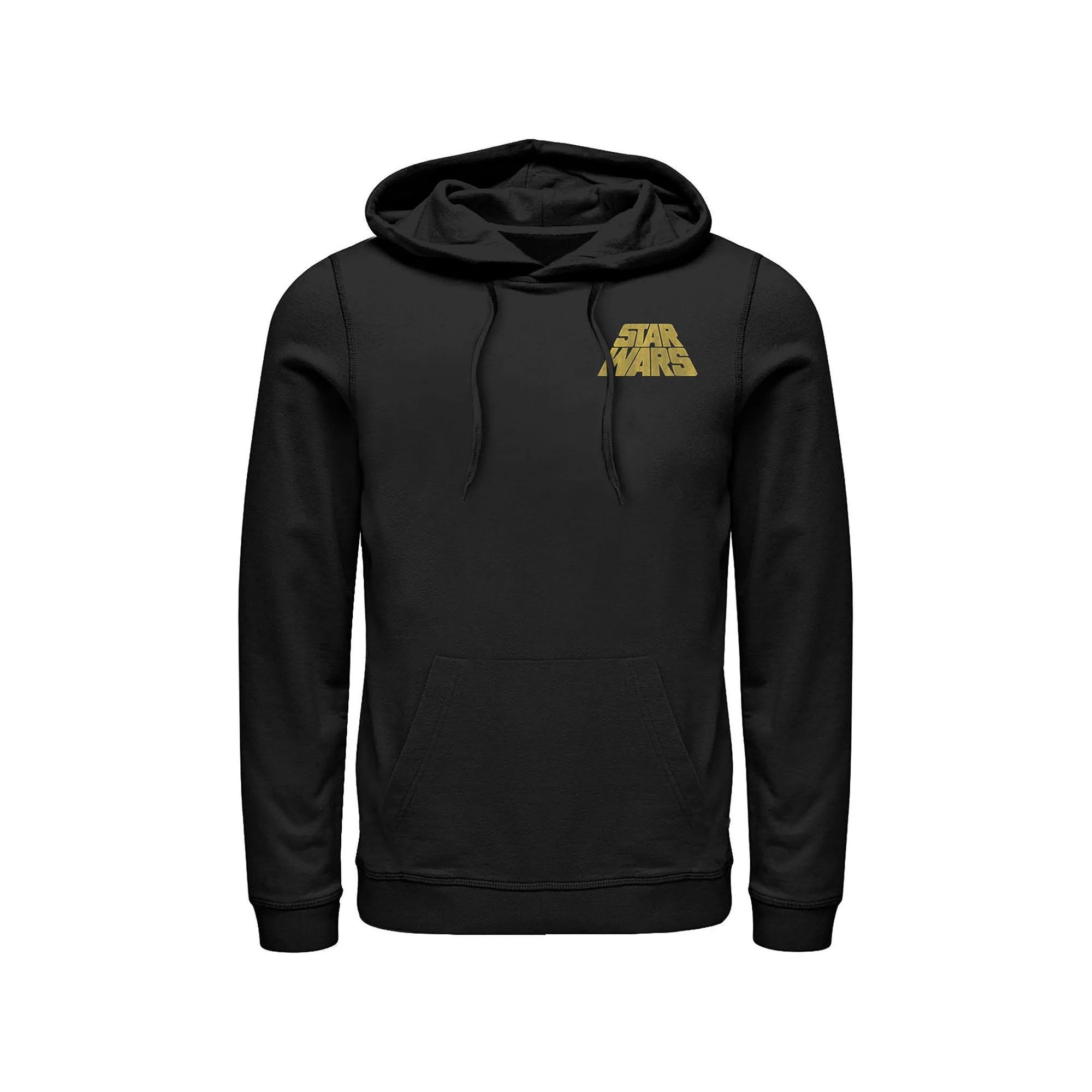 Men's Star Wars Distressed Slant Logo Z2 Hoodie, Size: Large, Black Product Image