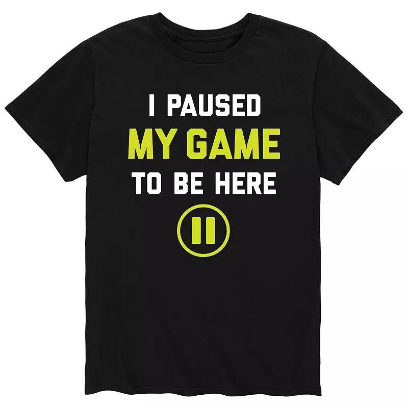 Big & Tall Paused Game Tee, Men's, Size: 5XB, Black Product Image