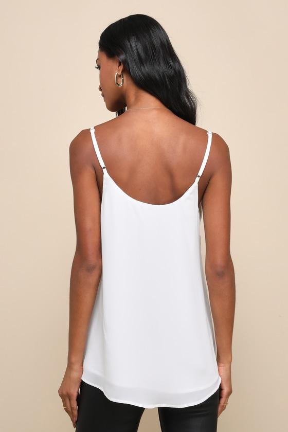 Sweet Fling White Mesh Tank Top Product Image