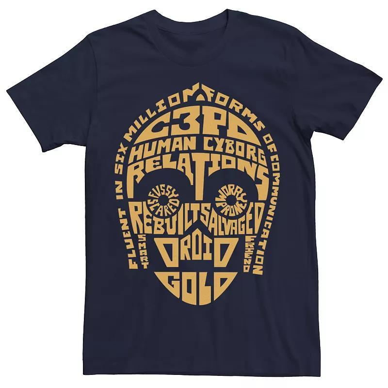 Men's Star Wars C-3PO Character Tee, Size: Small, Blue Product Image