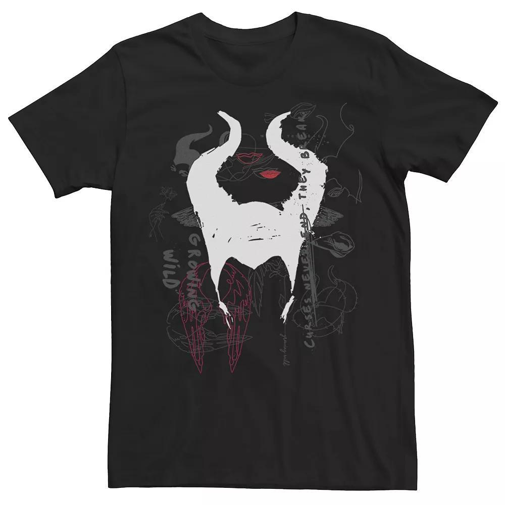 Disney's Maleficent Overlapping Emblems Men's Tee, Size: Medium, Black Product Image