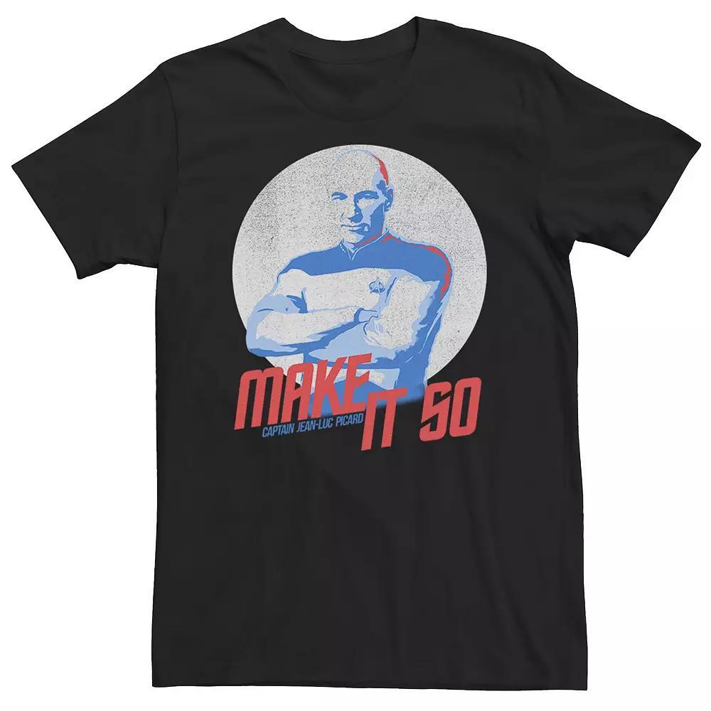 Big & Tall Star Trek The Next Generation Make It So Tee, Men's, Size: 3XL Tall, Black Product Image