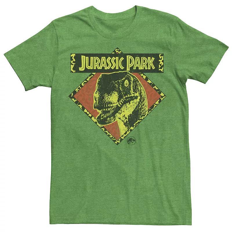 Men's Jurassic Park Distress Raptor Stare Tee, Size: Large, Kelly Product Image