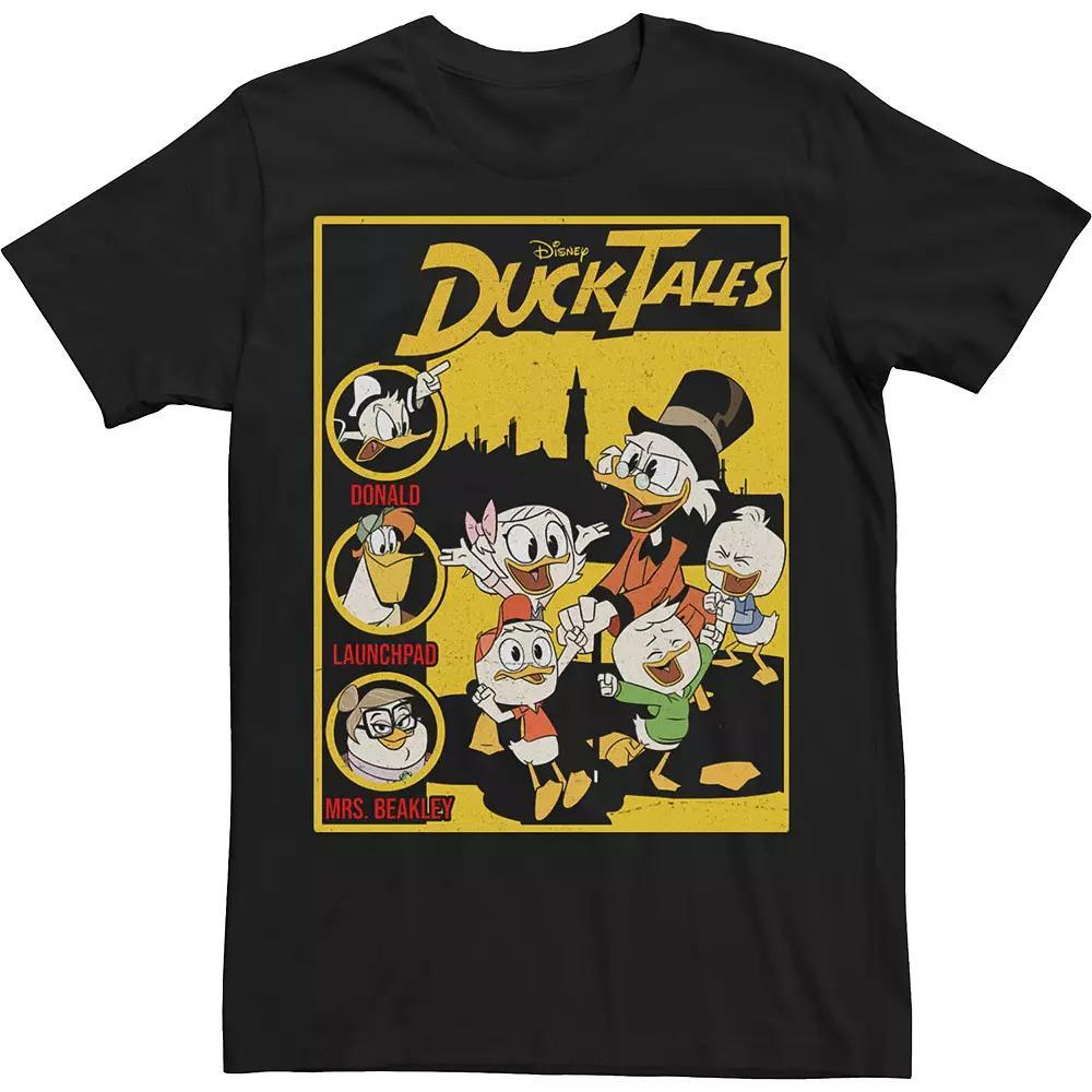 Disney's DuckTales Men's Group Shot Cover Tee, Size: XXL, Black Product Image