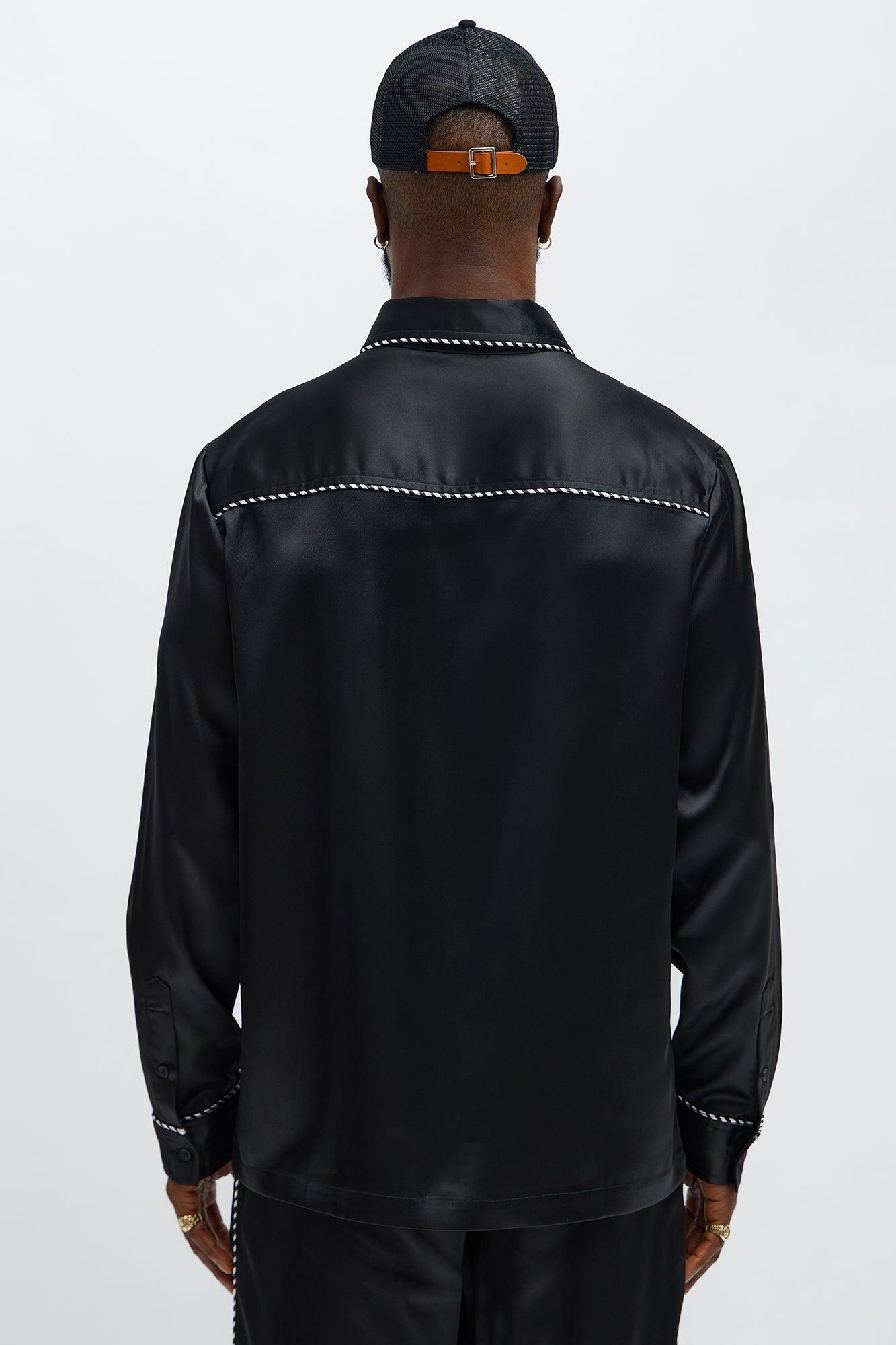 Luxe Button Up Shirt - Black Product Image