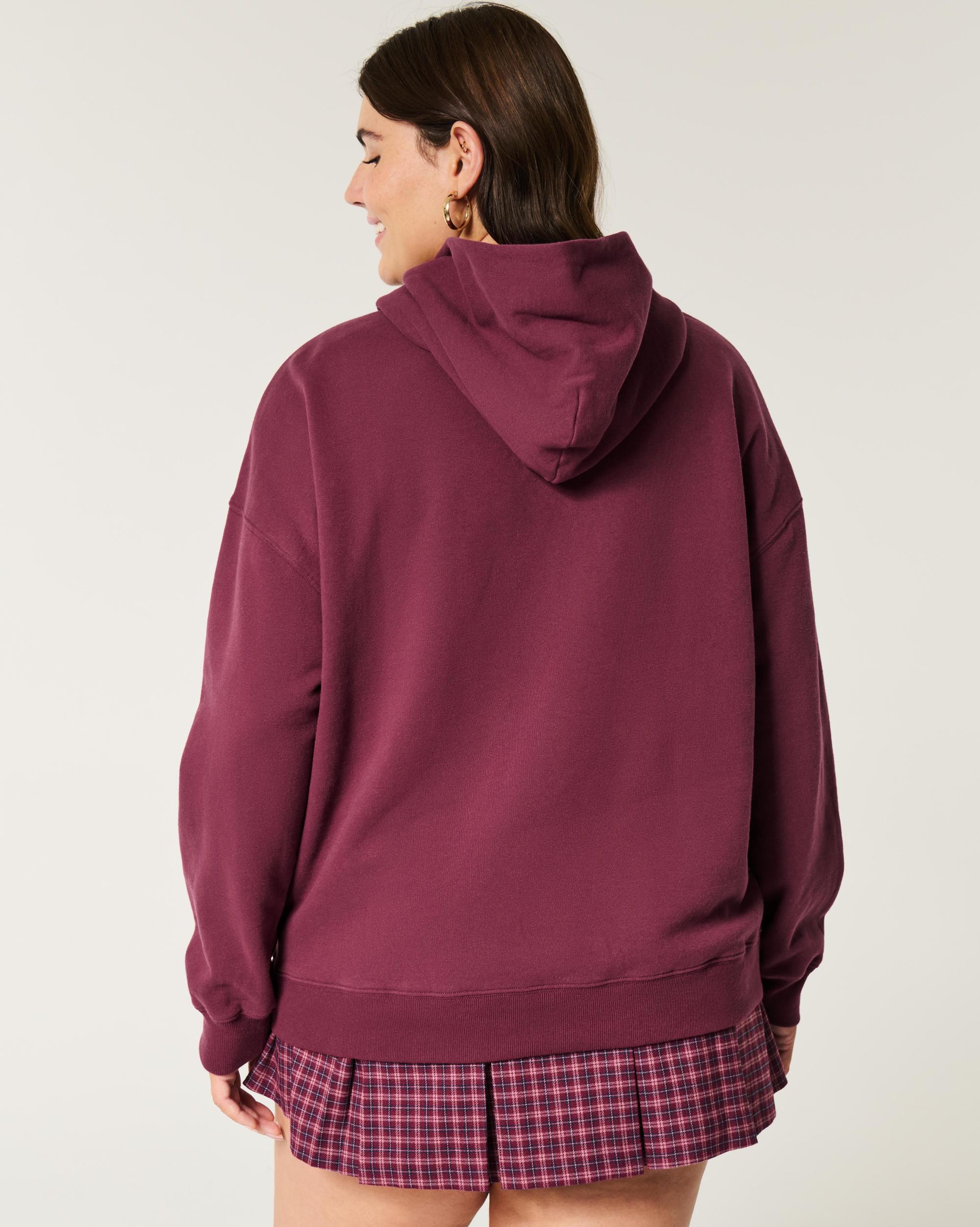Hollister Feel Good Fleece Switzerland Graphic Oversized Hoodie Product Image