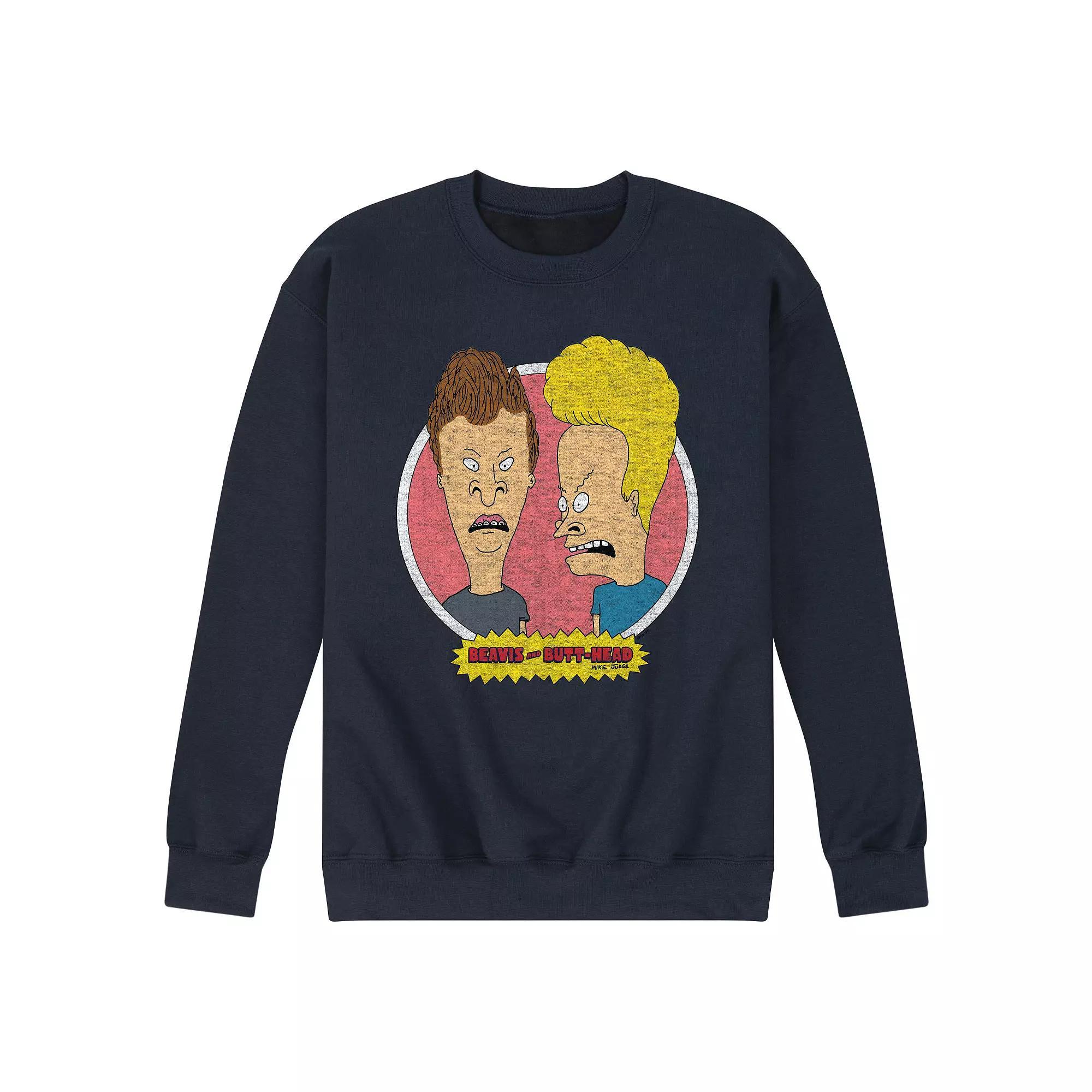 Mens Beavis And Butthead 30th Sweatshirt Blue Product Image