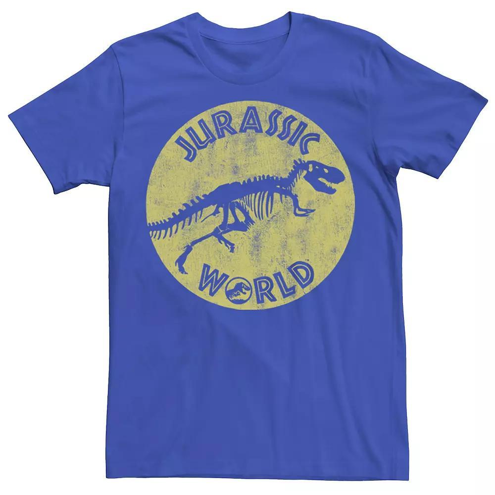 Men's Jurassic World Distressed Fossil Logo Tee, Size: XL, Grey Product Image