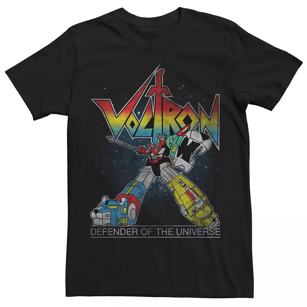 Men's Voltron: Retro Defender Rainbow Tee, Size: XL, Black Product Image