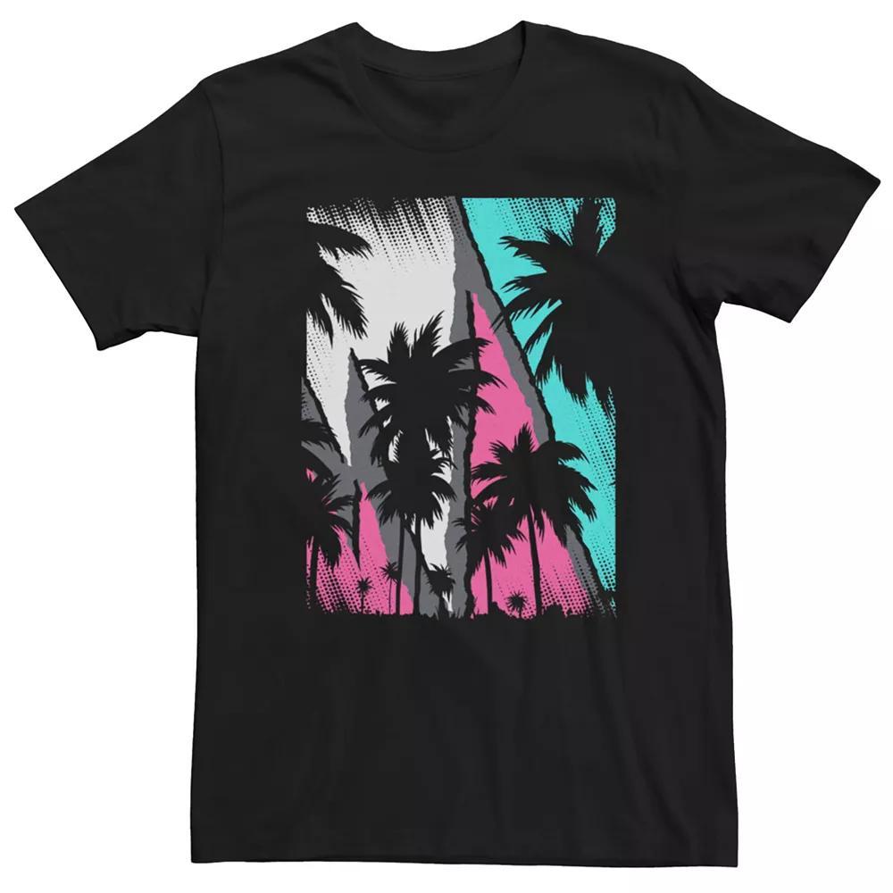 Men's Windy Palms Neon Poster Tee, Size: XL, Black Product Image