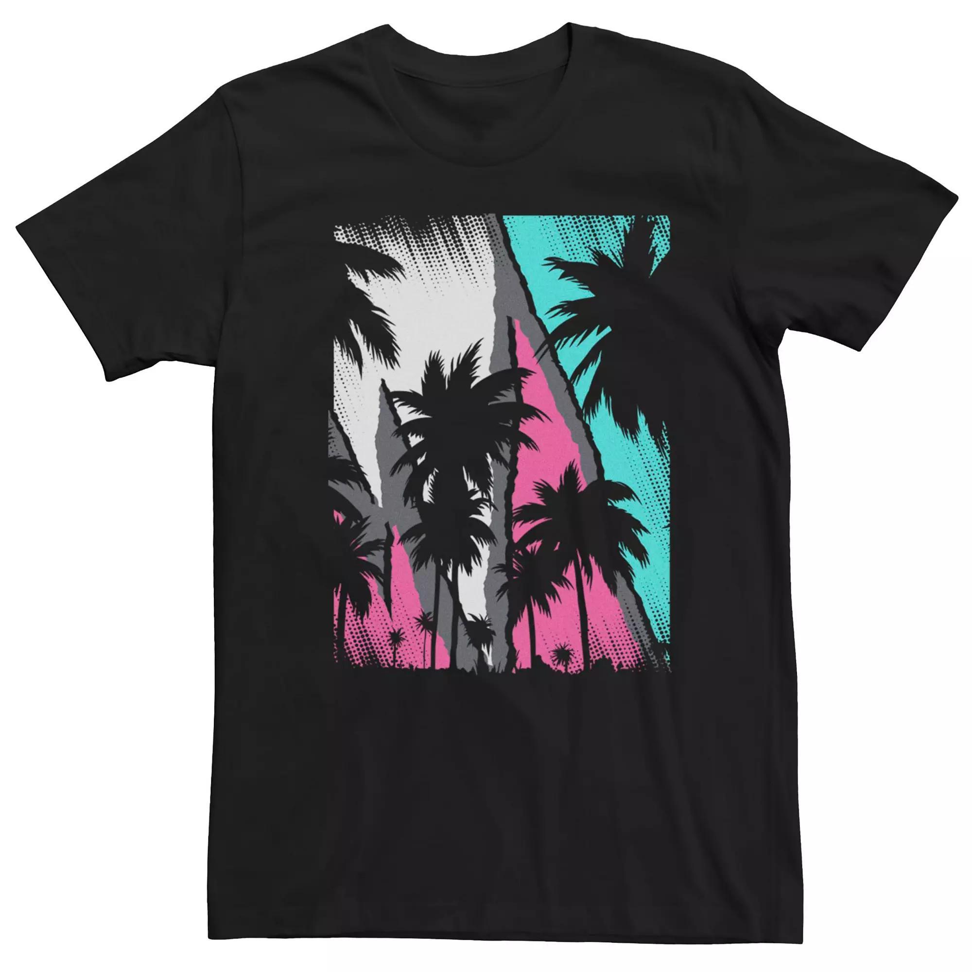 Men's Windy Palms Neon Poster Tee, Size: XL, Black Product Image